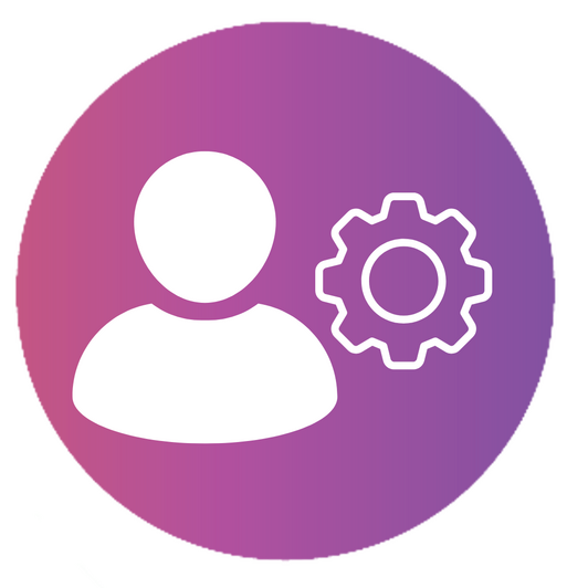 Customization Man with Gear icon